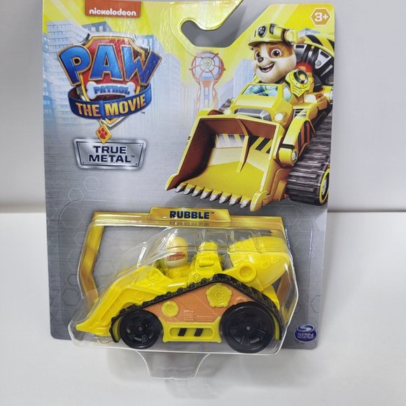 Spin Master Paw Patrol The Movie Rubble True Metal Diecast Vehicle Nickelodeon - Picture 1 of 13